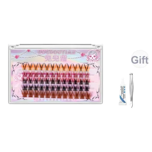 DOUDOUTIAN Utopia Фея Градиентный Многоцветный Искусственные ресницы Один Dense Стиль Сегментированный Подсолнух Lazy Trio