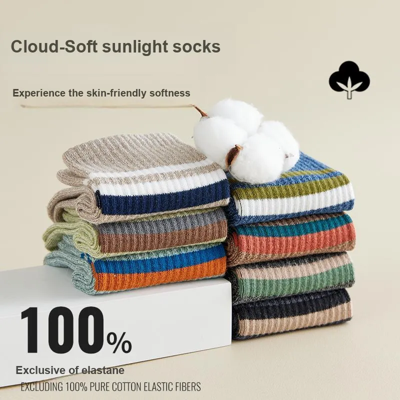 MIIOW Mid Calf Socks Men's 5 Pack-24