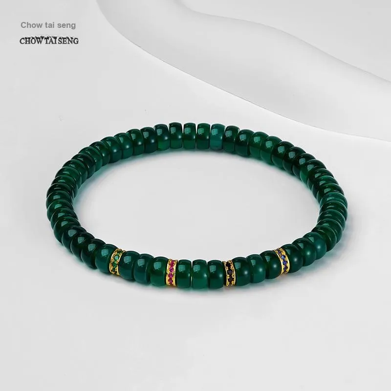 CHOW TAI SENG Agate Fortune Chinese Style Beaded Collectibles Unisex-10