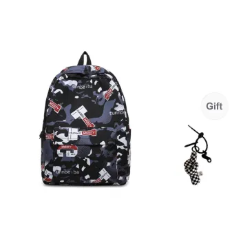 BRABOSTON Nylon Fabric Backpack Regular Unisex Red/Orange Red/Blue/Purple/Yellow/Green