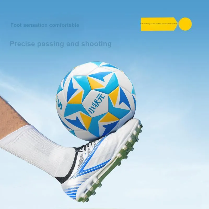 Papaison Size 34, Size 5, Size Soccer PVC Unisex Red Blue White-1