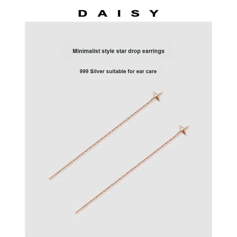 Daisy Dream 999 Fine Silver Earrings Women's-3