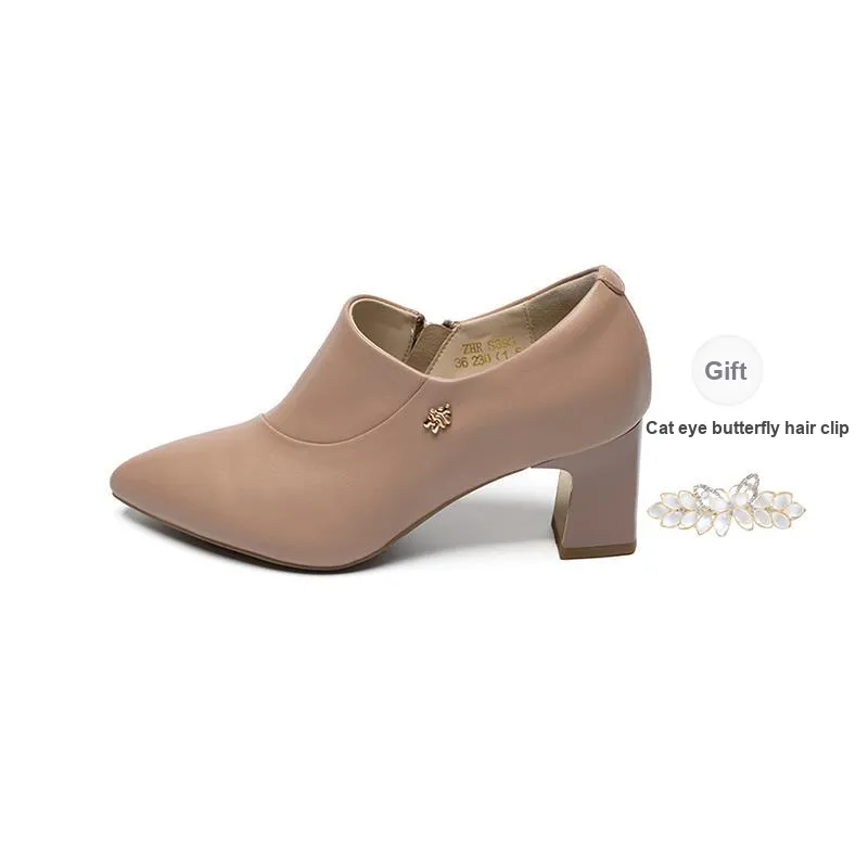 ZHR Chunky Heel High Heels 6.5cm Women's-7