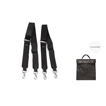 Jingxi Canvas Adjustable Nylon Webbing Dogtooth Strap Pack Shoulder Strap Women's Black/Brown