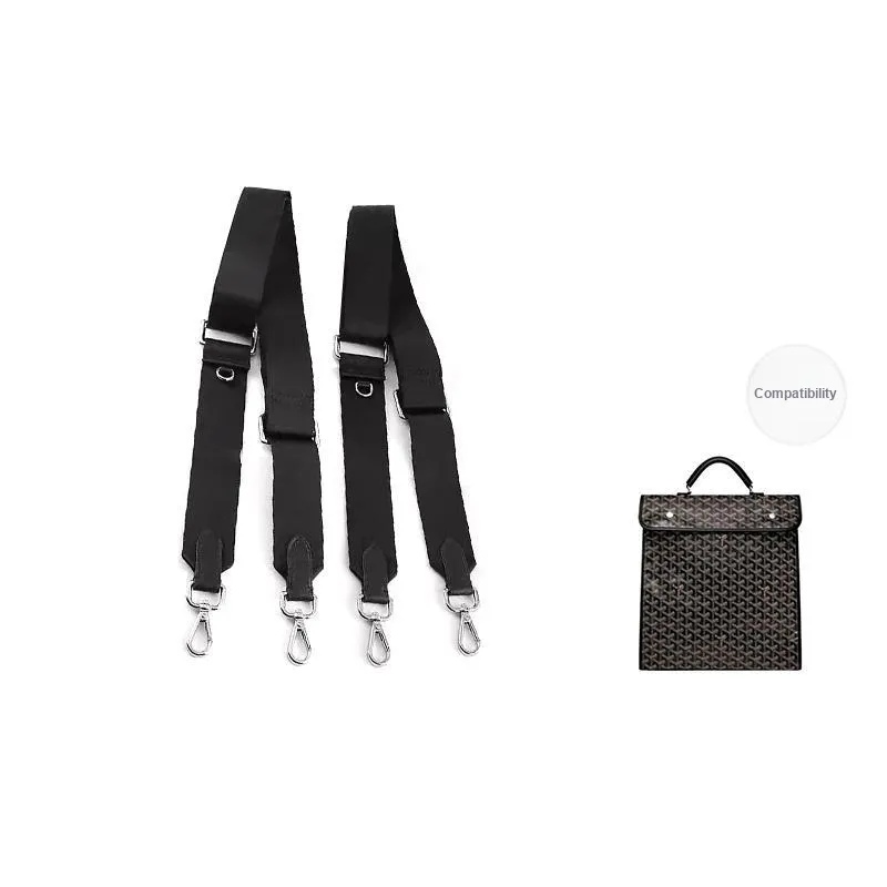 Jingxi Canvas Adjustable Nylon Webbing Dogtooth Strap Pack Shoulder Strap Women's Black/Brown-0