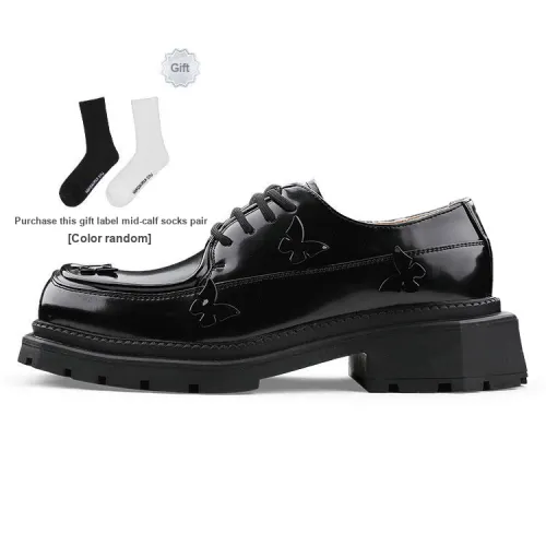 HANQIAORIJI Dress Shoes Unisex Low-Top Black