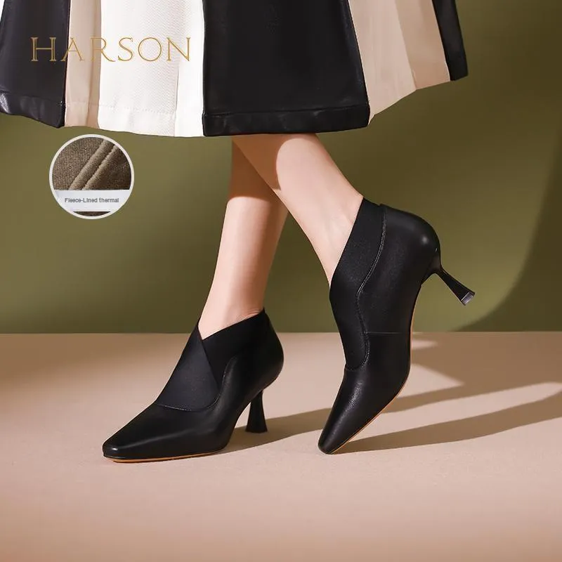 HARSON Ankle Boots Women's Khaki Green/Black-24