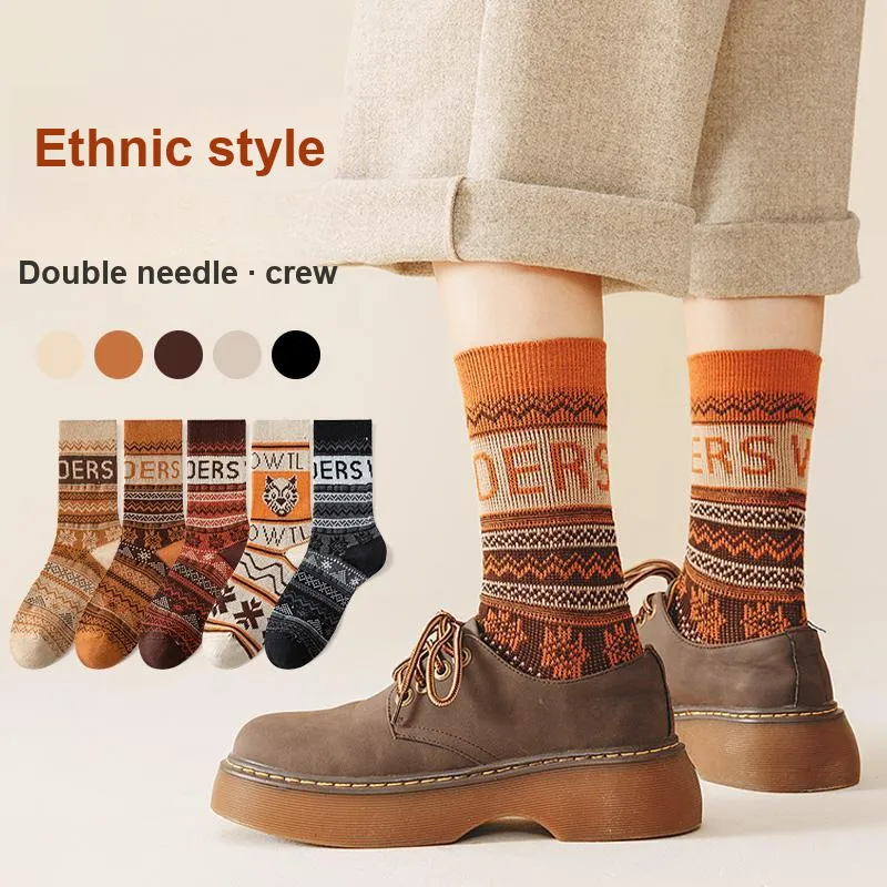 MIIOW Mid Calf Socks Women's Combo Set-15