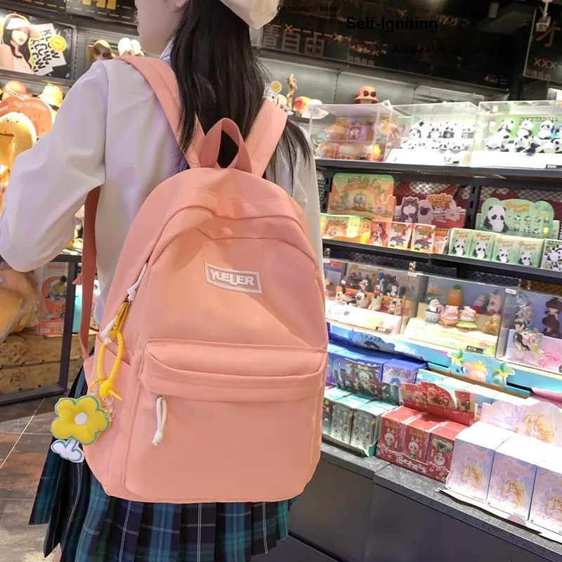 HCXK Nylon Backpack Unisex White/Black/Green/Blue/Pink-23