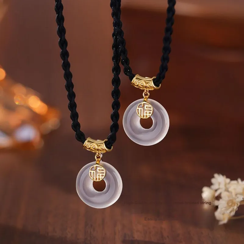 Master Kim Chalcedony Necklaces Unisex-3