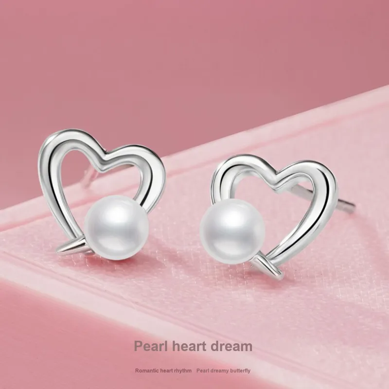 LAOMIAO Pearl Stud Earrings Women's-1