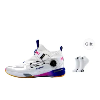Kawasaki Cushioned Slip Resistant Coverage Support Impact Resistant High Top Badminton Shoes Unisex Multicolor Sunshine