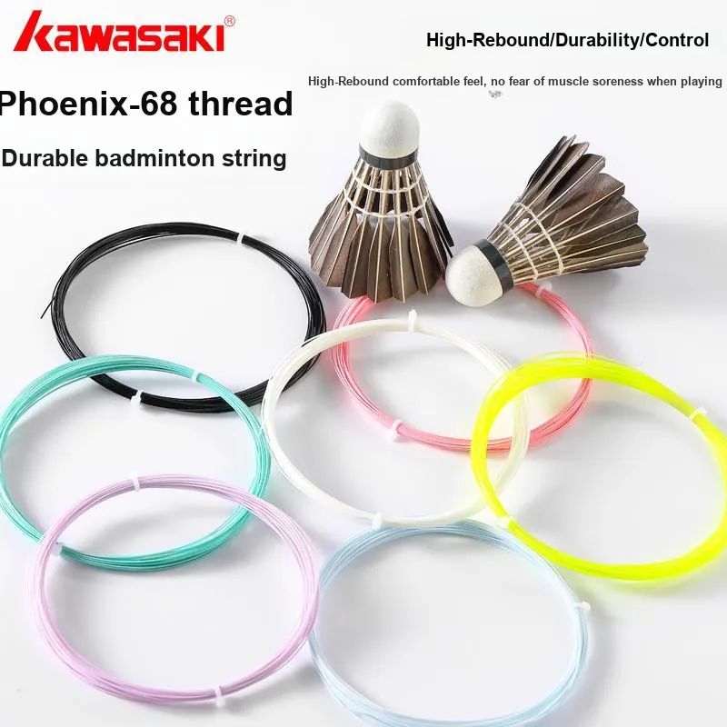 Kawasaki Durable Type Badminton Racket Strings Unisex 0.7mm-22