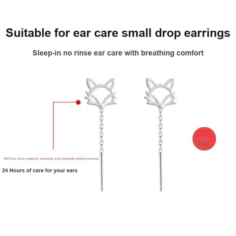 MCK Sterling Silver Drop Earrings Women's-2