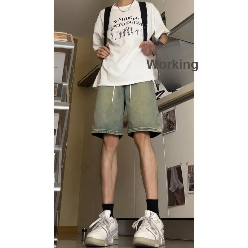 Vitocano Denim Shorts Unisex Yellow Mud-2