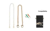 Saint Laurent Perfume Box Pearl Chain Underarm One Shoulder 60cm+Gold-Tone Decorative Chain 30cm[Includes Modified Tool]