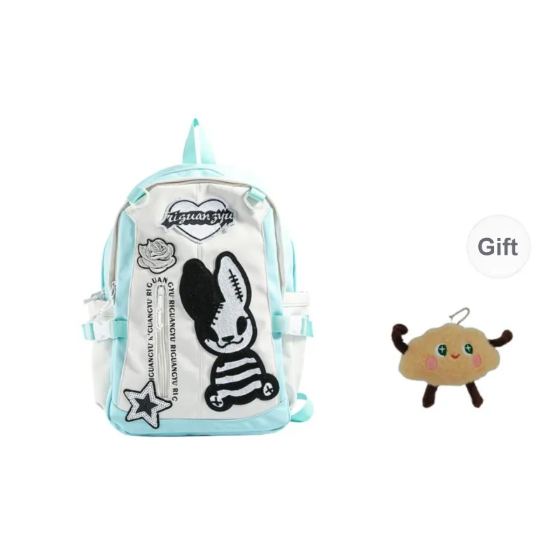 PAIBLOKS Nylon Fabric Backpack Unisex Multicolor-3