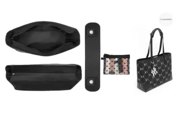 Lan Bao Fan Microfiber Material Bag Accessory Unisex Black