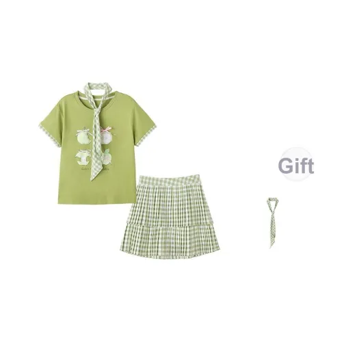 FABRIC PIG Зеленый комплект Женские Комплекты с юбкой