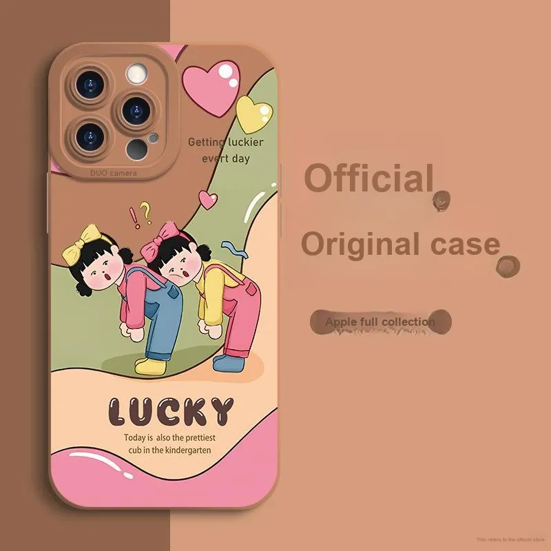 Mivana Silicone Material Curvy Girl Phone Cases Available For Apple 15 Girlish Cartoon-8
