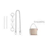 White Cherry Blossom Extender Chain 12cm+Decorative Chain 45cm[Includes Metal Protective Ring]