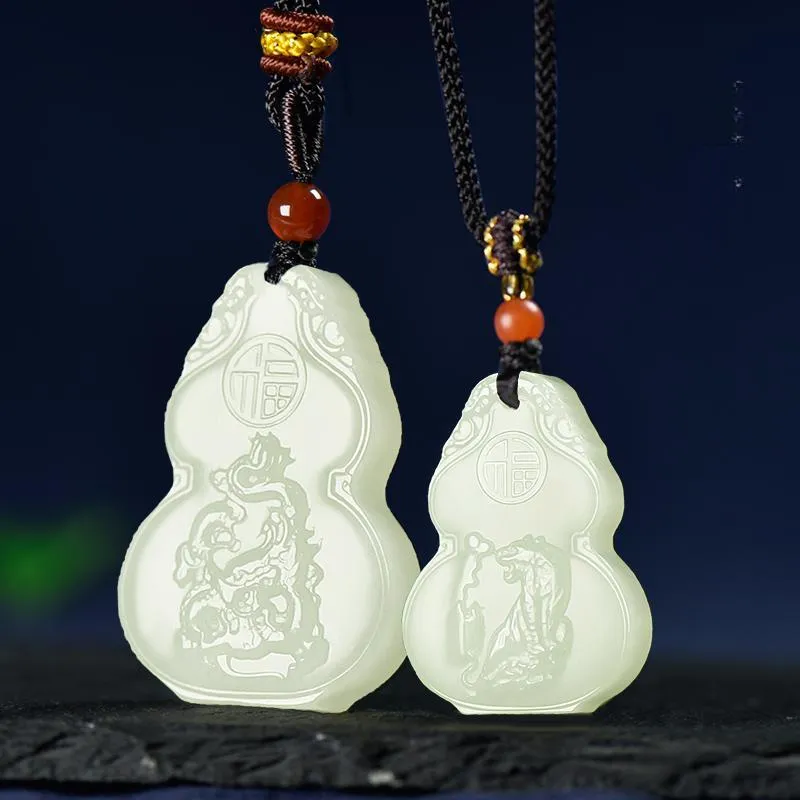 KUNYUYAO Hetian Jade Pendants White Jade Unisex-75