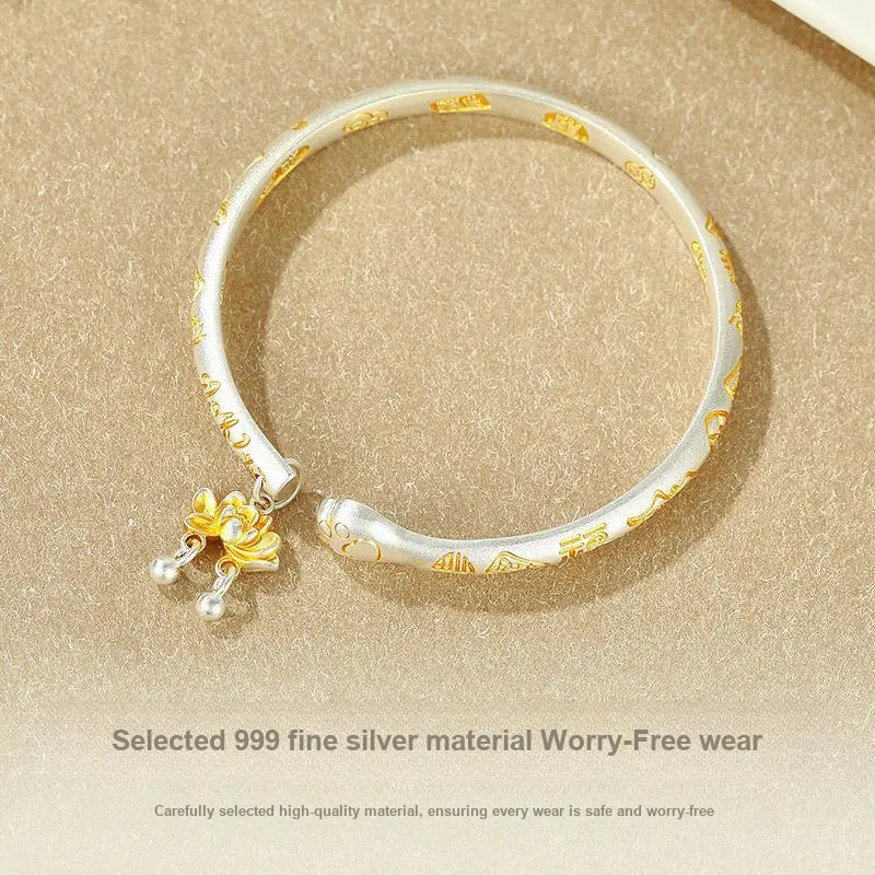 Mini&yaya S999 Fine Silver Sterling Silver Bracelets Women's-2