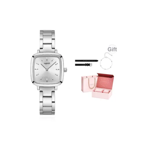TOPHILL Кварцевый механизм ремешок из нержавеющей стали женские часы серебристый циферблат