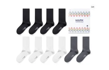 FAIRWHALE Knee High Socks Summer And Fall Unisex Box 5 Pack