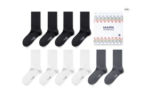 FAIRWHALE Knee High Socks Summer And Fall Unisex Box 5 Pack