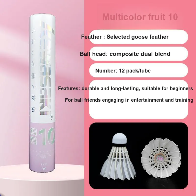 Kawasaki Goose Feather Shuttlecock 12 Pack Goose Feather Biaofu Badminton-1