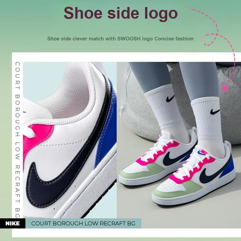 Nike Court Borough Low Honeydew Pink GS-2