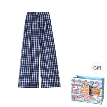 REMOULD Casual Pants Women's Blue Plaid Pants Shopping Bag