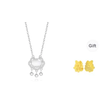 Tkb Natural Chalcedony Collarbone Chain Women's