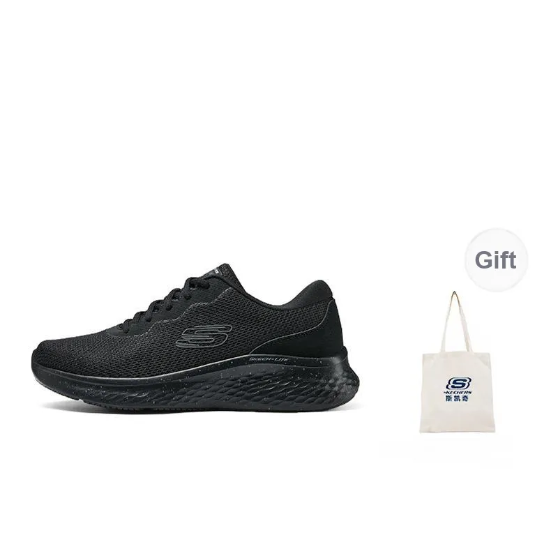 Skechers Cushioning, Slip Resistant, Abrasion Resistant, Breathable, Rebound Low Top Casual Running Shoes Men's Black-0