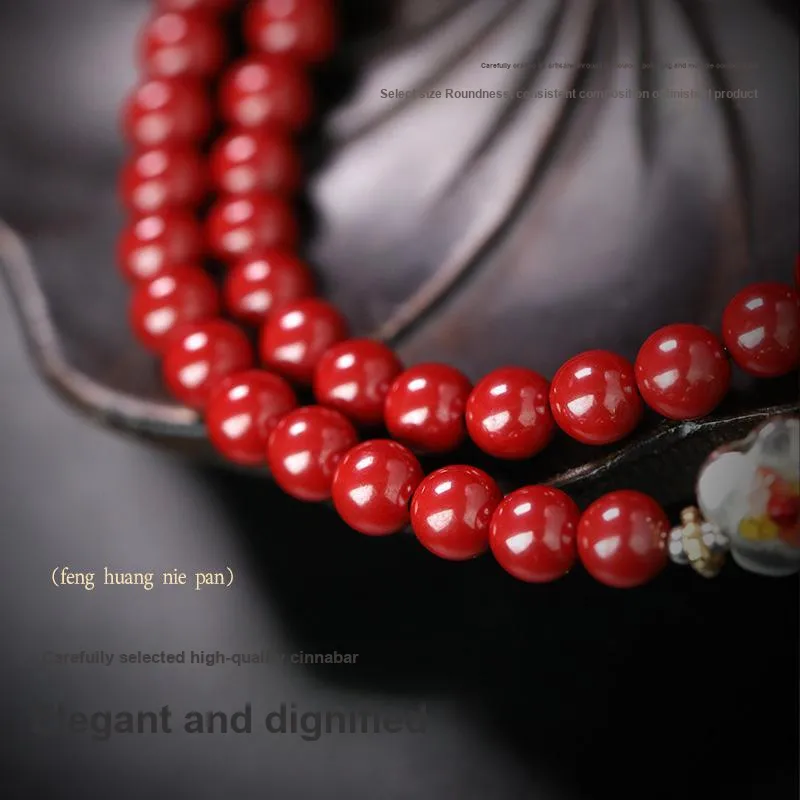 Phoenix Nirvana Reconstructed Cinnabar Jade Bracelets Women's-1