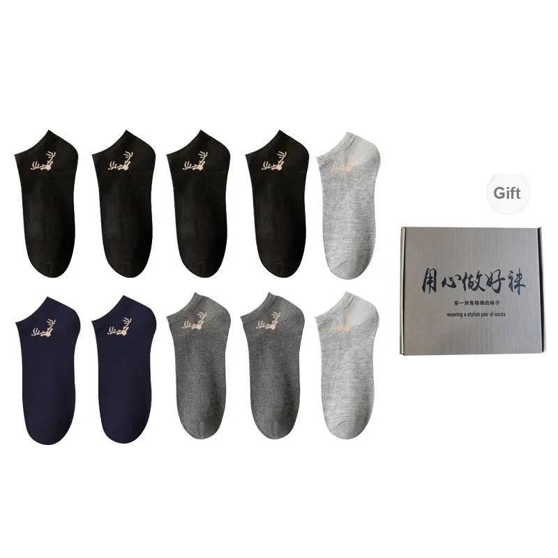 Yalu Mid Calf Socks Men's 10 Pack Mixed Color-34