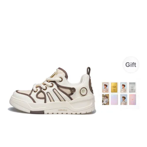 Palladium Fruit Button Shoes Balance Lightweight Breathable Low-Top Skateboard Shoes Unisex Brown
