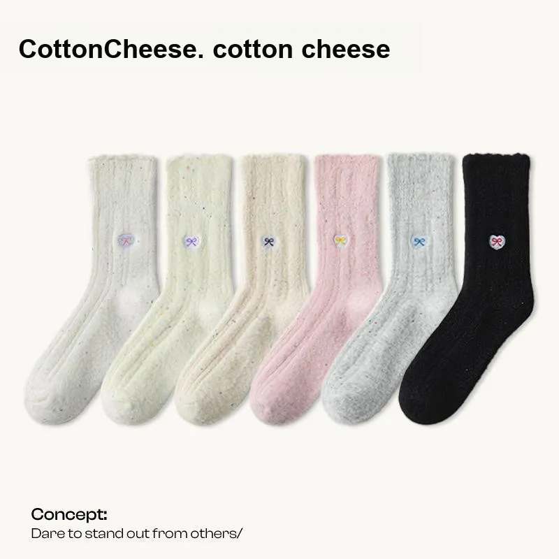 COTTON CHEESE Mid Calf Socks Women's 3 Pack-1
