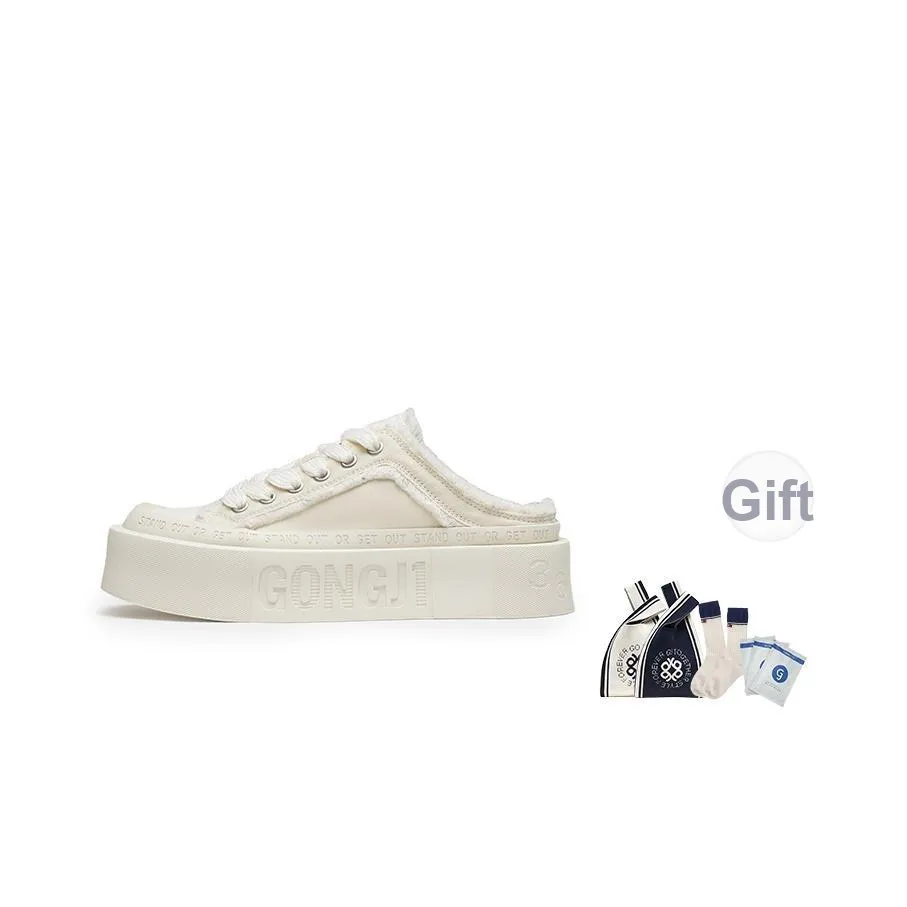 GONGJI Shared Tracks противоскользящий устойчивый к истиранию дышащий низкий топ повседневная обувь женский Gardenia белый