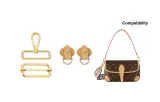 Canvas Shoulder Strap with Karat Gold Retractable Buckle Combination and Oval Abrasion-Resistant Buckle