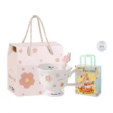 [with Gift Bag]Style A White-Cherry Blossom Highball Glass