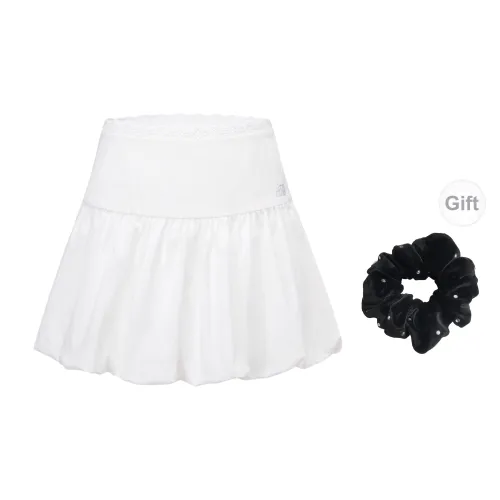 Three Quarters Casual Short Skirts Women's White