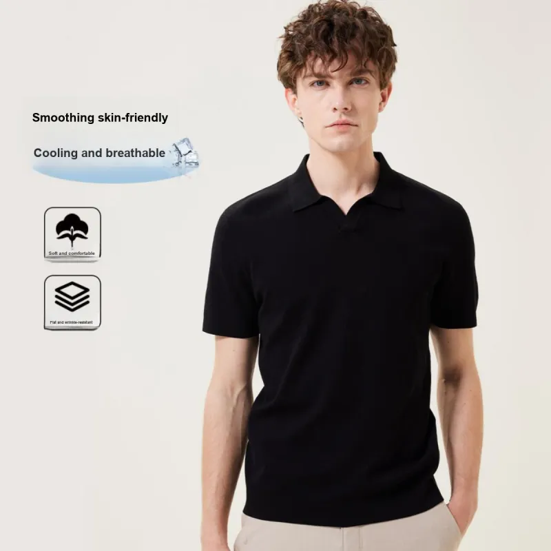 Red bean Polo Shirts Men-15