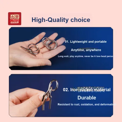 Lezhi by me Девять Линк Цепь Пазл Замковая Игрушки для Развлечения Мозг Уменьшение Стресса