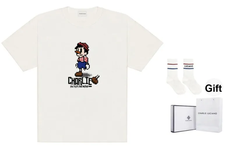 Charlie Luciano T Shirt Unisex White-0