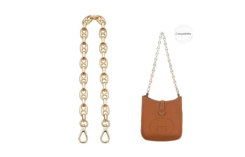 Lan Bao Fan Alloy Bag Accessory, Modified Chain Accessories Women's Gold-5