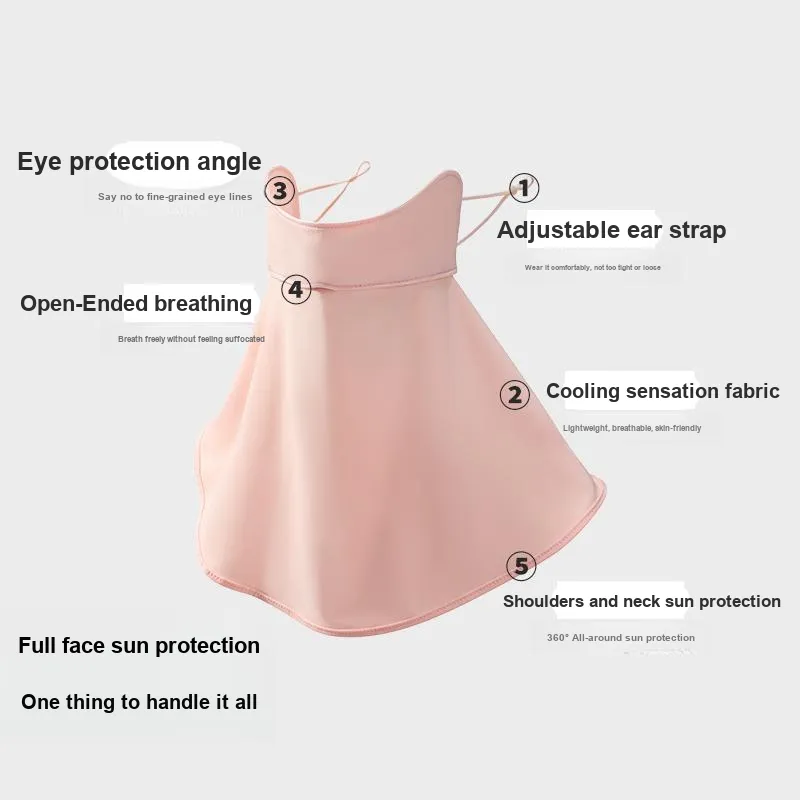 NANJIREN Polyamide Sun Protection Masks Women's-2