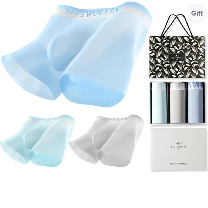 SEPTWOLVES Underpants Men's 3 Pack Gift Box Set+Shopping Bag-4