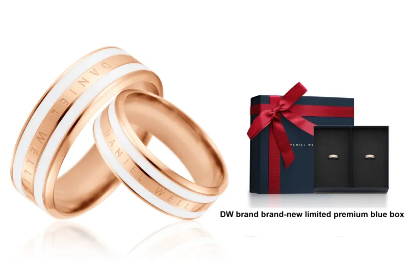 Daniel Wellington Alloy Rings Unisex White Gold-0
